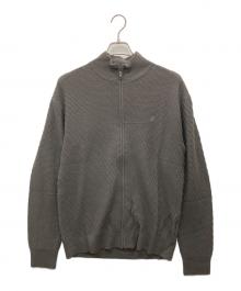 MACKINTOSH LONDON（マッキントッシュ ロンドン）の古着「ハイゲージケーブルフルジップアップニット」｜ダークグレー