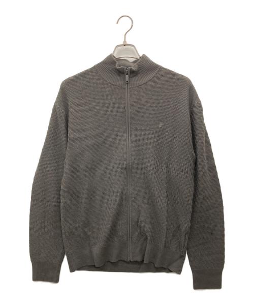 MACKINTOSH LONDON（マッキントッシュ ロンドン）MACKINTOSH LONDON (マッキントッシュ ロンドン) ハイゲージケーブルフルジップアップニット ダークグレー サイズ:L 未使用品の古着・服飾アイテム