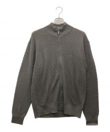 MACKINTOSH LONDON（マッキントッシュ ロンドン）の古着「ハイゲージケーブルフルジップアップニット」｜チャコールグレー