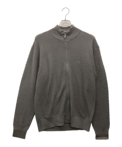 MACKINTOSH LONDON（マッキントッシュ ロンドン）MACKINTOSH LONDON (マッキントッシュ ロンドン) ハイゲージケーブルフルジップアップニット チャコールグレー サイズ:L 未使用品の古着・服飾アイテム