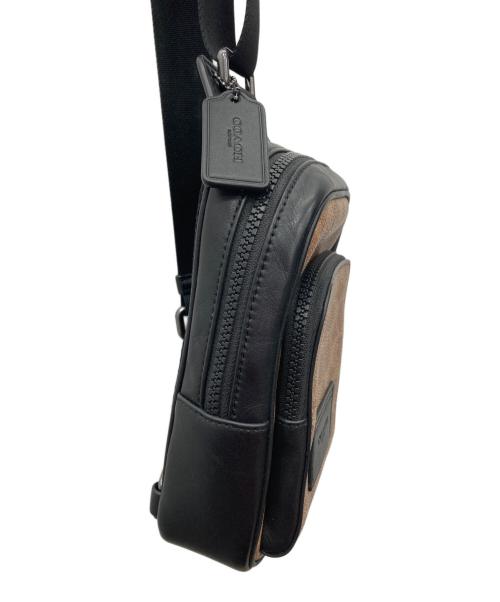 COACH（コーチ）COACH (コーチ) レーサー スリングパック ブラウン×ブラックの古着・服飾アイテム