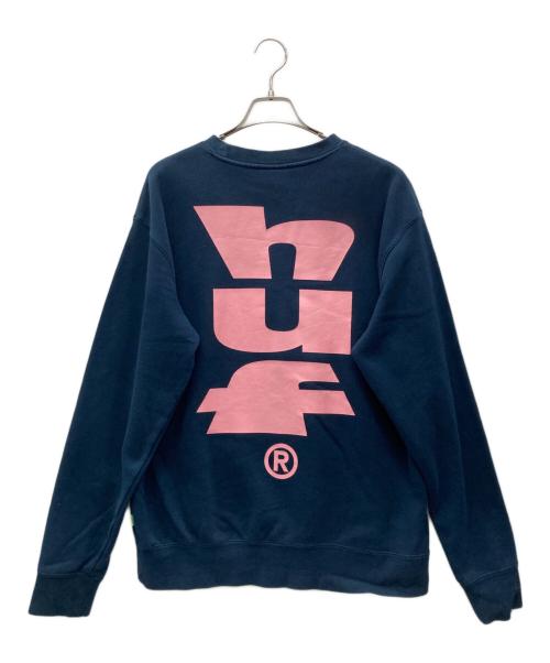 HUF（ハフ）HUF (ハフ) MEGABLAST CREWNECK ネイビー サイズ:Ｍの古着・服飾アイテム