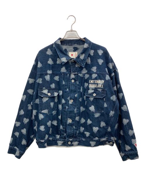 EMOTIONALLY  UNAVAILABLE（エモーショナリー アンアベイラブル）EMOTIONALLY  UNAVAILABLE (エモーショナリー アンアベイラブル) EU DENIM JACKET インディゴ サイズ:Lの古着・服飾アイテム