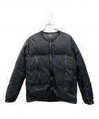 NANGA×Manual Alphabetナンガ×マニュアル アルファベット）の古着「ノーカラーダウンジャケット」｜ブラック