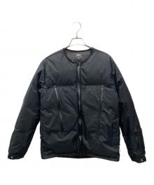 NANGA×Manual Alphabet（ナンガ×マニュアル アルファベット）の古着「ノーカラーダウンジャケット」｜ブラック