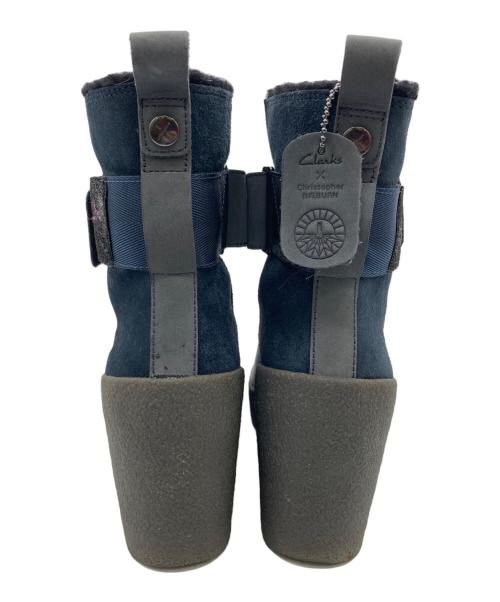 Clarks×Christopher Raeburn（クラークス×クリストファーレイバン）Clarks×Christopher Raeburn (クラークス×クリストファーレイバン) 厚底ブーツ ネイビー×グレー サイズ:24.0cmの古着・服飾アイテム