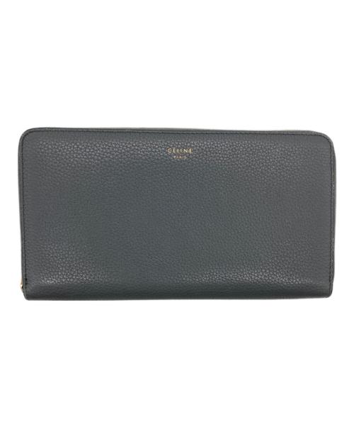 CELINE（セリーヌ）CELINE (セリーヌ) Large Zipped Multifunction Wallet グレーの古着・服飾アイテム