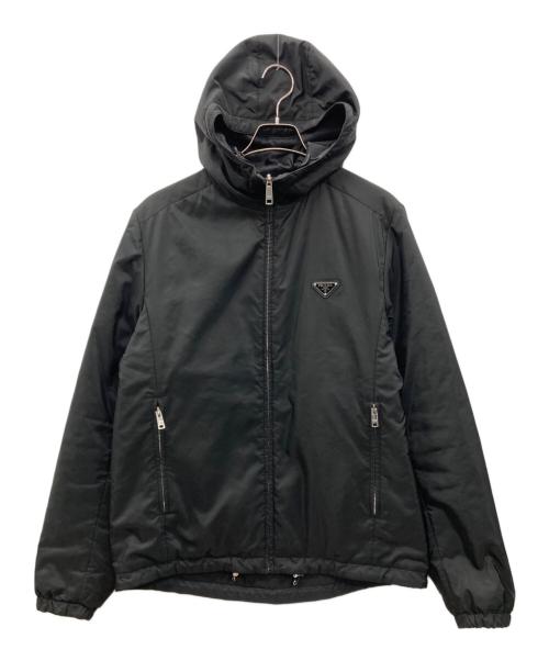 PRADA（プラダ）PRADA (プラダ) Re-Nylon クロップド ジャケット ブラック サイズ:48の古着・服飾アイテム