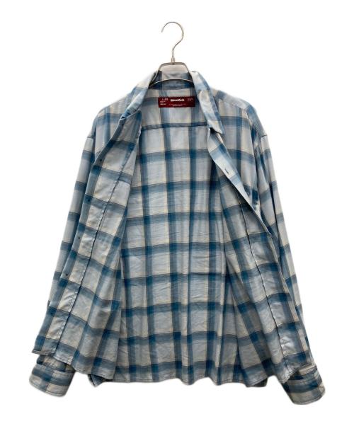 HIDE AND SEEK（ハイドアンドシーク）HIDE AND SEEK (ハイドアンドシーク) Check L/S Shirt ブルー×ホワイト サイズ:Lの古着・服飾アイテム