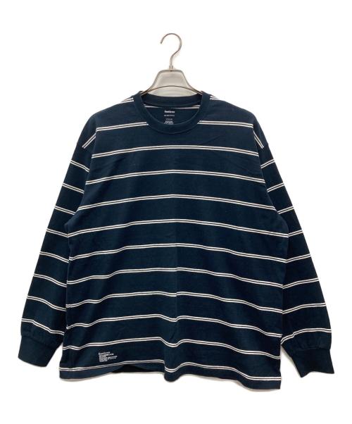 FreshService（フレッシュサービス）FreshService (フレッシュサービス) MULTI BORDER L/S TEE ネイビー×ホワイト サイズ:ワンサイズの古着・服飾アイテム
