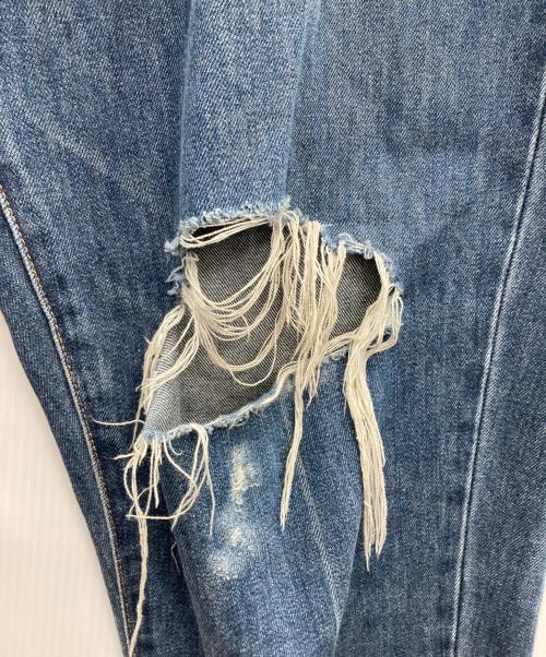 doublet（ダブレット）doublet (ダブレット) DAMAGED SILK DENIM PANTS インディゴ サイズ:Sの古着・服飾アイテム