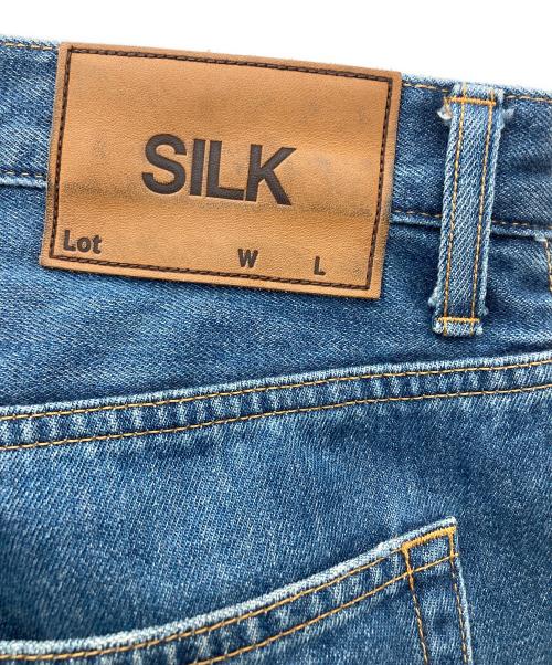 doublet（ダブレット）doublet (ダブレット) DAMAGED SILK DENIM PANTS インディゴ サイズ:Sの古着・服飾アイテム