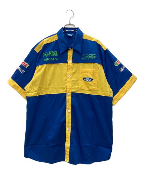 Ford（フォード）Ford (フォード) レーシングピットシャツ ブルー×イエロー サイズ:不明の古着・服飾アイテム