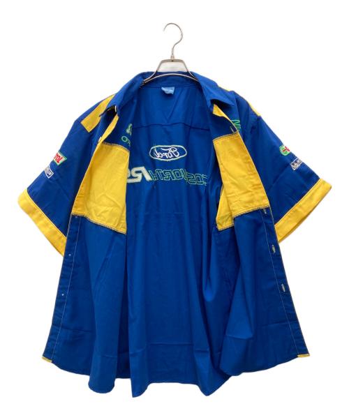 Ford（フォード）Ford (フォード) レーシングピットシャツ ブルー×イエロー サイズ:不明の古着・服飾アイテム