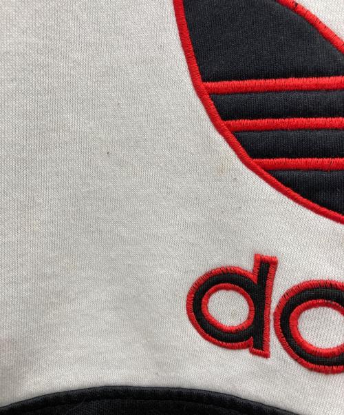 adidas（アディダス）adidas (アディダス) トレフォイルロゴスウェット ホワイト×レッド サイズ:不明の古着・服飾アイテム