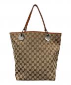 GUCCIグッチ）の古着「トートバッグ」｜ベージュ
