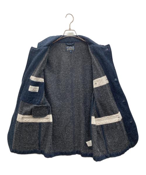 STUDIO D'ARTISAN（ステュディオダルチザン）STUDIO D'ARTISAN (ステュディオダルチザン) ツイードジャケット ネイビー サイズ:42の古着・服飾アイテム