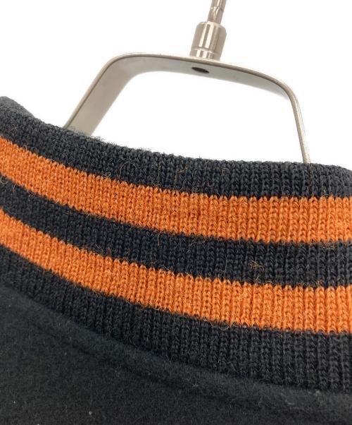 WACKO MARIA（ワコマリア）WACKO MARIA (ワコマリア) 切替レザースタジャン ブラック×オレンジ サイズ:Sの古着・服飾アイテム