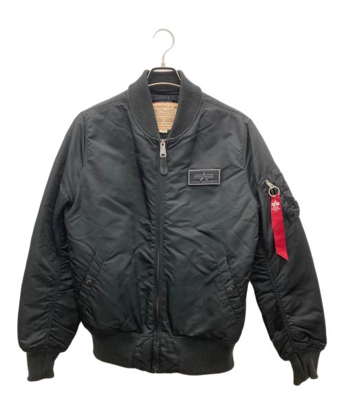 ALPHA（アルファ）ALPHA (アルファ) MA-1ジャケット ブラック サイズ:Lの古着・服飾アイテム