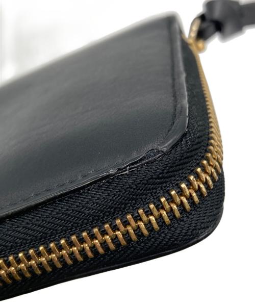 JIMMY CHOO（ジミーチュウ）JIMMY CHOO (ジミーチュウ) 2つ折り財布 ブラックの古着・服飾アイテム