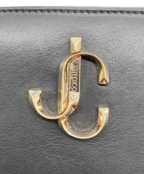 JIMMY CHOO（ジミーチュウ）JIMMY CHOO (ジミーチュウ) 2つ折り財布 ブラックの古着・服飾アイテム