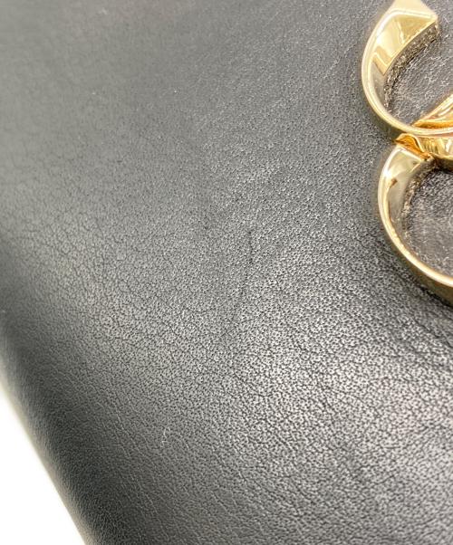 JIMMY CHOO（ジミーチュウ）JIMMY CHOO (ジミーチュウ) 2つ折り財布 ブラックの古着・服飾アイテム