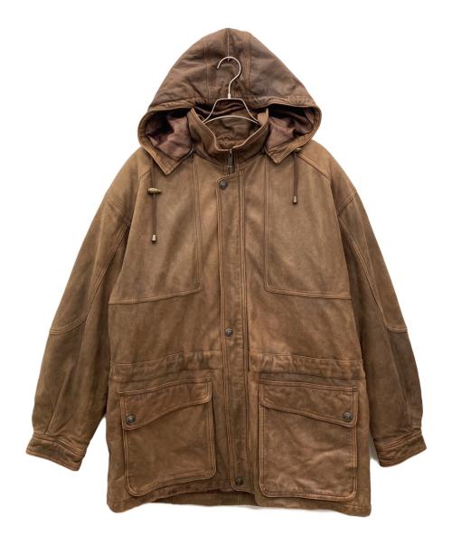 Thinsulate（シンサレート）Thinsulate (シンサレート) レザージャケット ブラウン サイズ:Lの古着・服飾アイテム