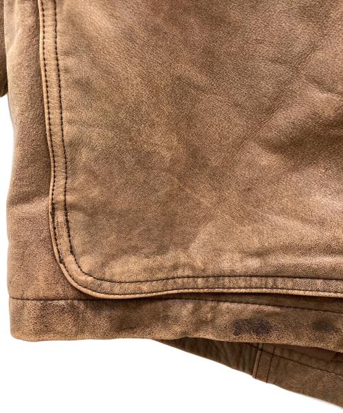 Thinsulate（シンサレート）Thinsulate (シンサレート) レザージャケット ブラウン サイズ:Lの古着・服飾アイテム