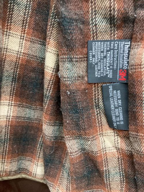 Thinsulate（シンサレート）Thinsulate (シンサレート) レザージャケット ブラウン サイズ:Lの古着・服飾アイテム