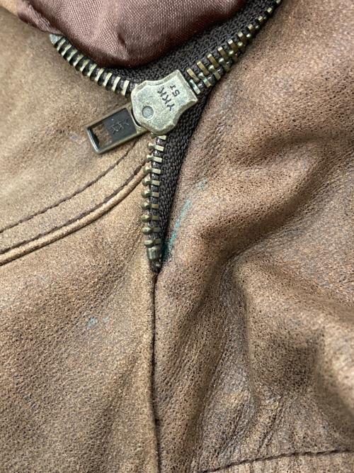 Thinsulate（シンサレート）Thinsulate (シンサレート) レザージャケット ブラウン サイズ:Lの古着・服飾アイテム