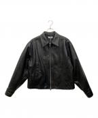 SINSSシンス）の古着「フェイクレザージャケット」｜ブラック