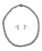 DIAMOND PRO SERVISEダイアモンドプロサービス）の古着「パールネックレス」｜シルバーグレー