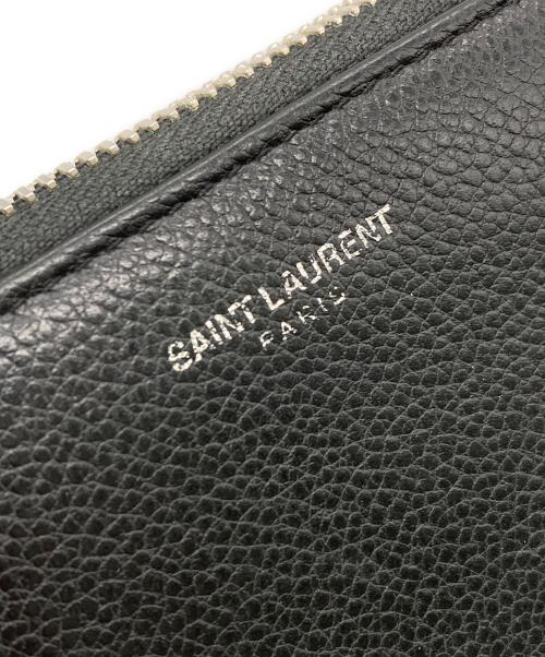 Saint Laurent Paris（サンローランパリ）Saint Laurent Paris (サンローランパリ) ラウンドファスナー長財布 ブラックの古着・服飾アイテム