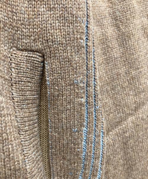 Aquascutum（アクアスキュータム）Aquascutum (アクアスキュータム) ジップニットカーディガン ブラウン サイズ:Lの古着・服飾アイテム