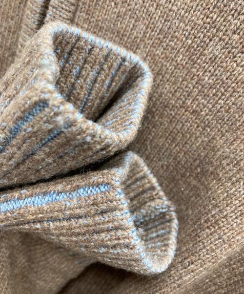 Aquascutum（アクアスキュータム）Aquascutum (アクアスキュータム) ジップニットカーディガン ブラウン サイズ:Lの古着・服飾アイテム