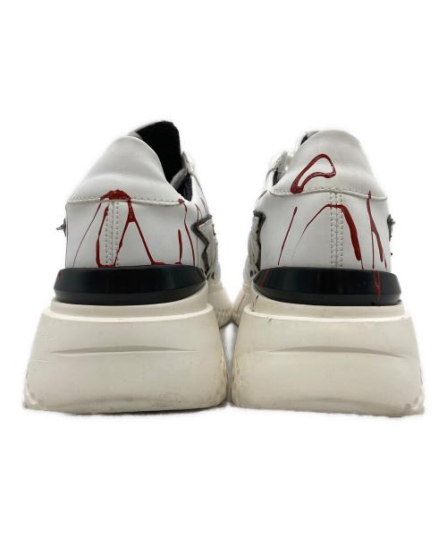 URBAN SUN（アーバンサン）URBAN SUN (アーバンサン) スニーカー アイボリー×レッド×ブラック サイズ:40（25.5-26cm）の古着・服飾アイテム