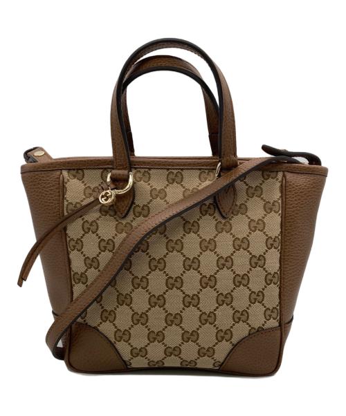 GUCCI（グッチ）GUCCI (グッチ) 2WAYバッグ ブラウンの古着・服飾アイテム
