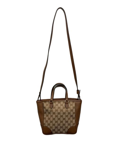 GUCCI（グッチ）GUCCI (グッチ) 2WAYバッグ ブラウンの古着・服飾アイテム