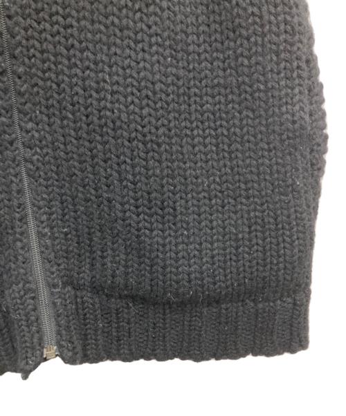 BURBERRY BLACK LABEL（バーバリーブラックレーベル）BURBERRY BLACK LABEL (バーバリーブラックレーベル) ラビットファーニットジャケット ブラック サイズ:2の古着・服飾アイテム