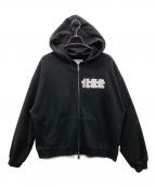 TTT MSWティー）の古着「ロゴジップパーカー」｜ブラック