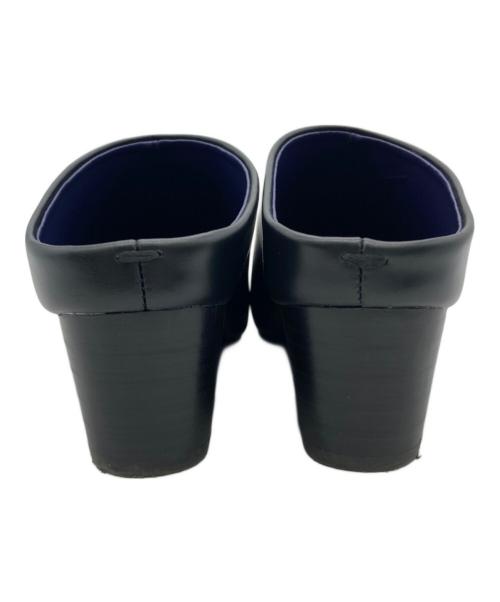 TODAYFUL（トゥデイフル）TODAYFUL (トゥデイフル) SQUARE LEATHER SABOT ブラック サイズ:37（23.5）の古着・服飾アイテム