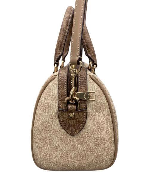 COACH（コーチ）COACH (コーチ) ローアン サッチェル バッグ・ブロックド ベージュの古着・服飾アイテム