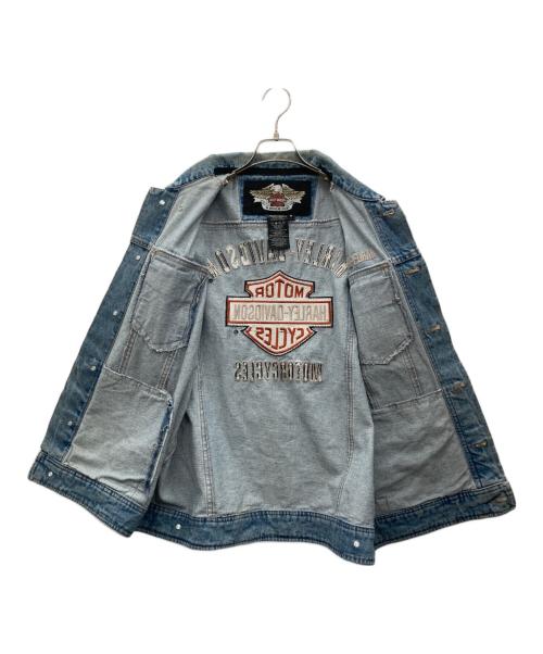 HARLEY-DAVIDSON（ハーレーダビッドソン）HARLEY-DAVIDSON (ハーレーダビッドソン) デニムジャケット ブルー サイズ:Mの古着・服飾アイテム
