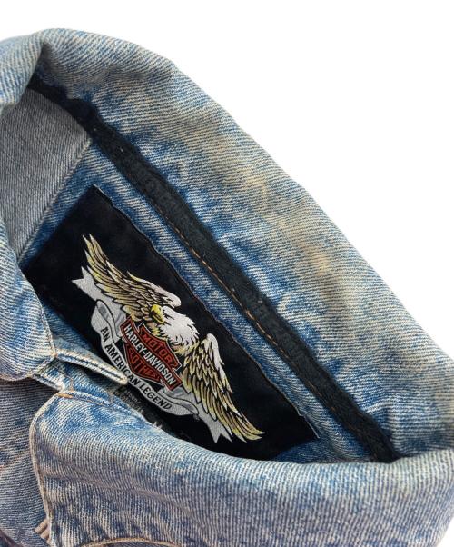 HARLEY-DAVIDSON（ハーレーダビッドソン）HARLEY-DAVIDSON (ハーレーダビッドソン) デニムジャケット ブルー サイズ:Mの古着・服飾アイテム