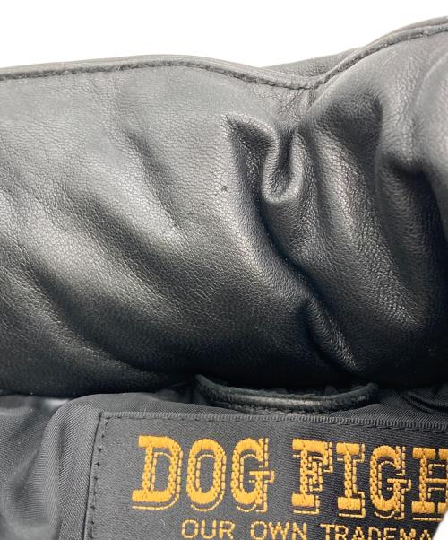 DOG FIGHT（ドッグファイト）DOG FIGHT (ドッグファイト) ラムレザーダウンコート ブラック サイズ:Sの古着・服飾アイテム