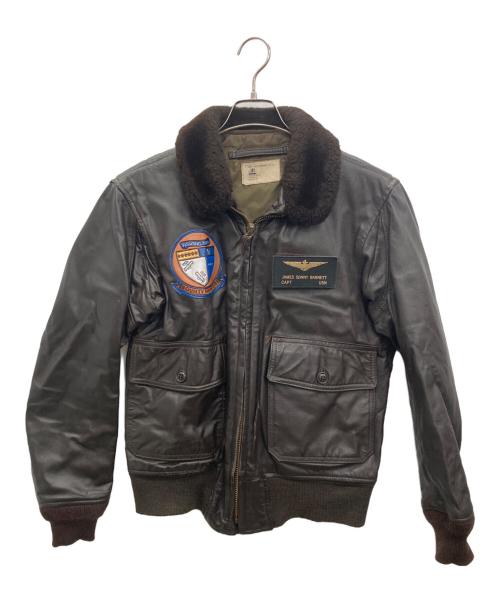 U.S.NAVY（ユーエスネイビー）U.S.NAVY (ユーエスネイビー) フライトジャケット ブラウン サイズ:48の古着・服飾アイテム