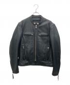 KADOYAカドヤ）の古着「レザージャケット」｜ブラック