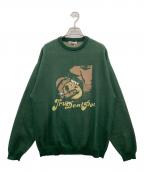 RADIALLラディアル）の古着「COOKIE-CREW NECK SWEATER」｜グリーン