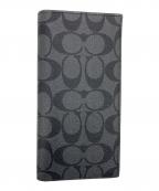 COACHコーチ）の古着「長財布 シグネチャー」｜ブラック