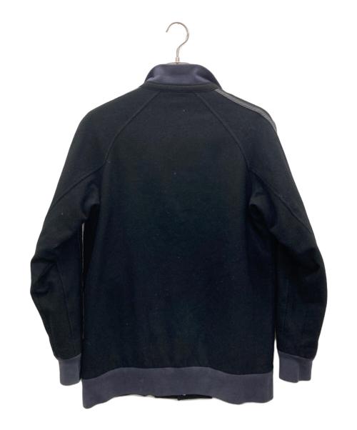 adidas（アディダス）adidas (アディダス) ウールスナップジャケット ブラック サイズ:Mの古着・服飾アイテム